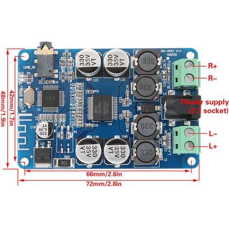 Bluetooth-Verstärkerplatine für Bluetooth-Lautsprecher, 2 x 25 W HW-893 (1/4)