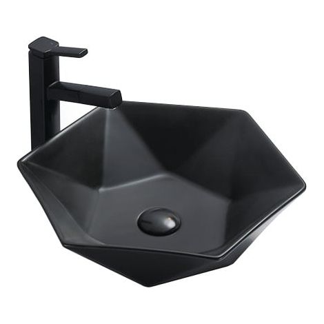 Mexen Mery Aufsatzwaschbecken 48 x 41 cm, Schwarz matt - 21984885 (1/2)