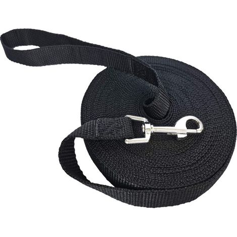 Longe pour chien 10m en nylon solide – Laisse de dressage avec boucle pivotante 360° – Prise confortable pour entraînement et plein air (1/5)