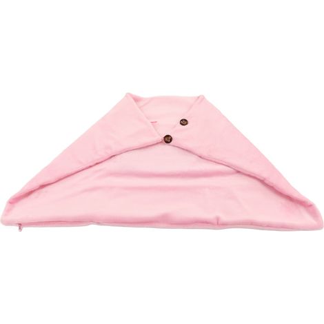 Écharpe chauffante électrique douce et anti-peluches, 3 niveaux de chauffage, couverture chauffante USB avec minuterie, rose (1/5)