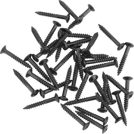 Lot de 40 vis noires pour micros humbucker de guitare, kit de montage d'anneau et de fixation (1/5)