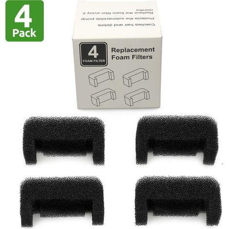 DEESSE SHOP - Filtre en mousse de rechange pour 360 fontaines en céramique et en acier inoxydable, 4 filtres de rechange en carbone pour distributeur d'eau pour animaux de compagnie (1/5)