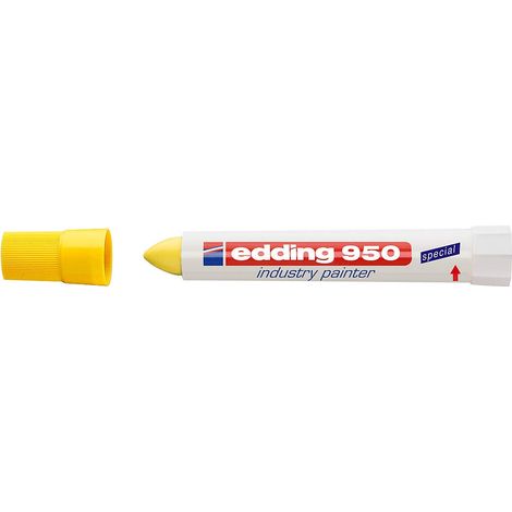 Edding e-950 Set 10 Marcatori a Cera Gialli Permanenti Resistenti alla Luce 17mm