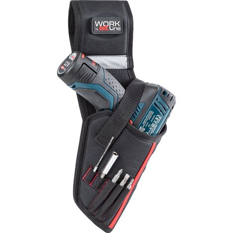 Étui à perceuse GT LINE, pratique et adaptable à la ceinture supérieure, poches incluses