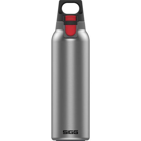 Sigg Hot & Cold ONE Light Brushed Botella térmica (0.55 L), termo hermético sin sustancias nocivas, cantimplora térmica de acero inoxidable 18/8 para uso con una mano