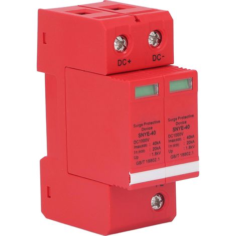 Orange-rote Kombinationsbox, 40KA DC1000V 2P Verteiler-Überspannungsschutz, Überspannungsableiter für Solarmodule. (1/5)