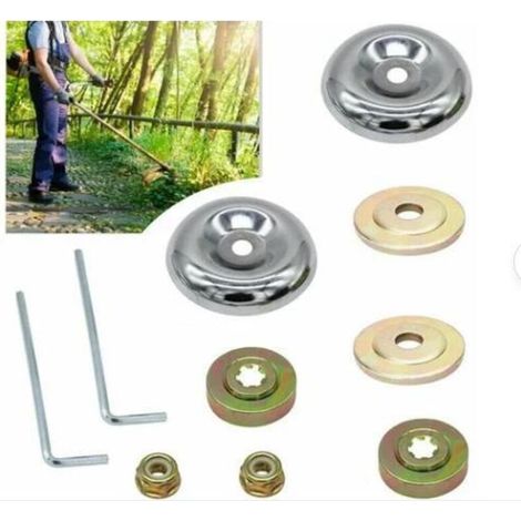 Pièces détachées pour tondeuse à gazon, accessoires pour tête de coupe, capot de protection plat, écrou - lot de 10 - AquaForge (1/5)
