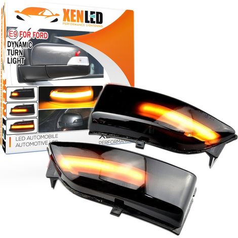 Répétiteurs LED Défilant FORD Ranger 2012 - 2019 Raptor / Wildtrak T6 - Fumé Dynamique - Homologué ECE (1/5)