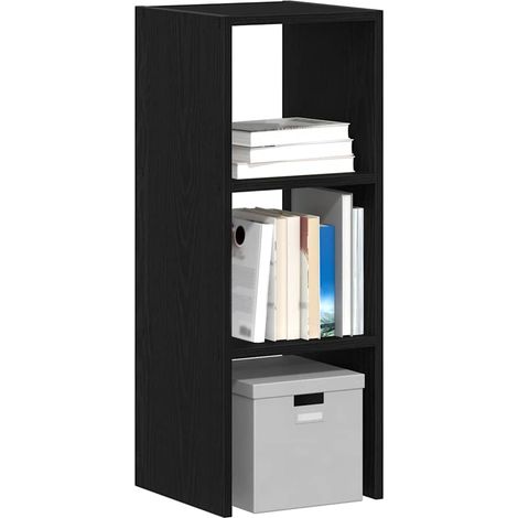 vidaXL Libreria Impilabili Rovere Nero 30x30x80 cm Legno