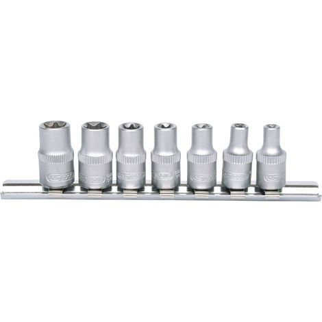 KS TOOLS 1/4' Jeu de douilles Torx E, 7 pcs, E4-E11 ( 911.4355 ) (1/4)