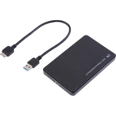 Boîtier externe pour disque dur 2,5 pouces USB 3.0 5Gbps SATA HDD SSD, boîtier mobile pour PC portable et bureau