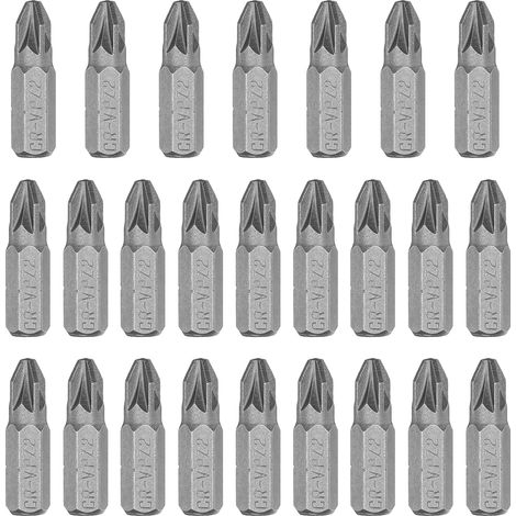 Coffret D'Embouts de Tournevis Pz2 de 25 mm de Long (25 Pièces) (1/5)