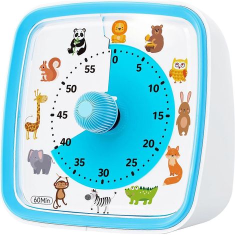 60-Minuten-Visualtimer mit Nachtlicht, Countdown-Timer, Pomodoro-Timer mit (1/2)