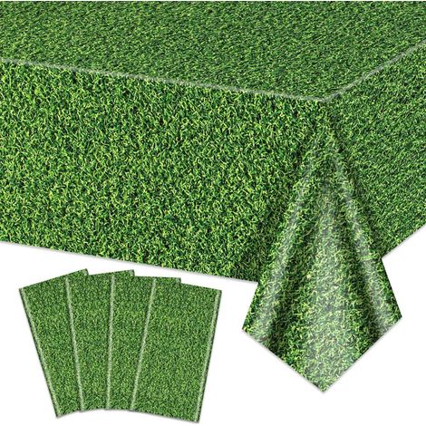 4er Set Gras Tischdecken 220x130cm, wasserdicht, für Sportpartys