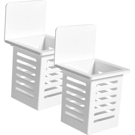 Boîte de rangement couverts avec vidange murale blanche étendoir suspendu abdos égouttoir vaisselle (1/4)