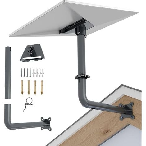 Supporto per antenna satellitare, soluzione di montaggio su palo Starlink Gen 3 resistente alle intemperie, staffa girevole in acciaio inossidabile per tetti, pareti e camper.