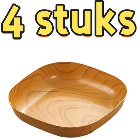 plateau à clous idéal pour fruits secs en cas melon bonbons goûter pâtisserie gâteaux lamelles imitation bois convient pour fruits secs en cas fruits et goûter dimensions 14 x 14 x 1 cm couleur bois 1 (1/5)