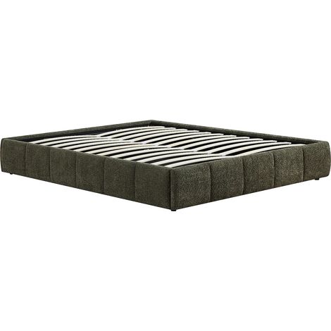 Sommier coffre 140 x 190 cm en tissu bouclette - Vert - NULOX de YSMÉE