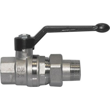 VALVOLA A SFERA PER COLLETTORE MF CON BOCCHETTONE E LEVA 1/2''  DN 15  PN 64