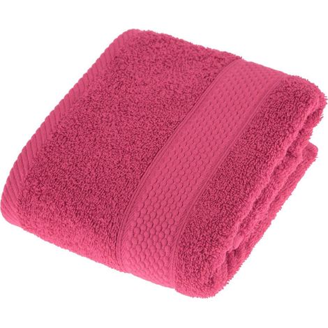 HOMESCAPES Frottee Handtuch 100% Baumwolle pink
