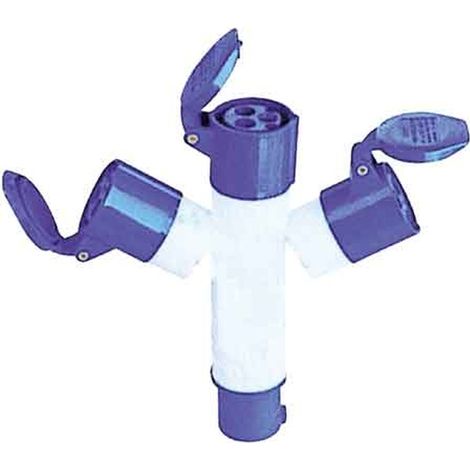 MOLTIPLICATORE INDUSTRIALE 220V Spina 2P+T 16A 3 prese 2P+T 16A