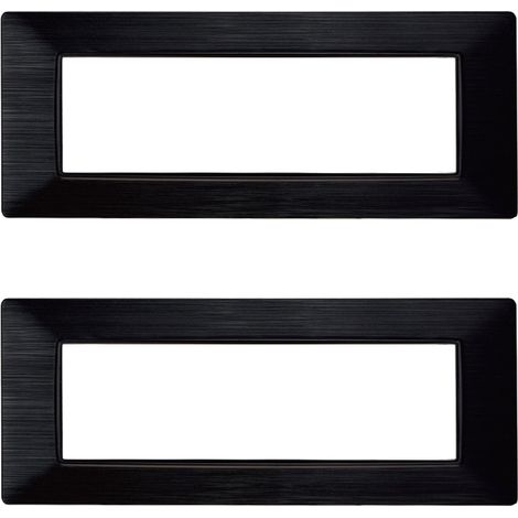 gloca Placche Plastica Satinata Compatibili Plana (2 Pezzi Nero, 6 Posti) (1/4)
