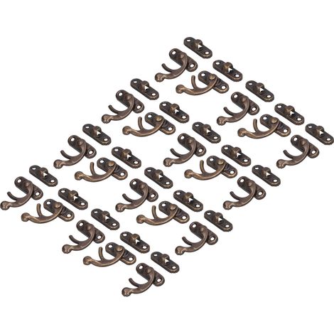 20 Serrures Antiques Loquet Aluminium Crochet Hasp Corne Fermoir pour Coffret Bijoux Bagage Quincaillerie (1/5)