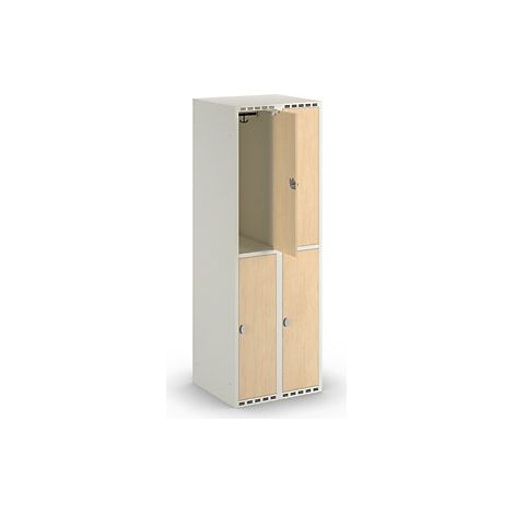 kaiserkraft Armadietto a due piani Fydor HPL 2 colonne (1/4)
