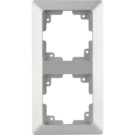 Unitec Abdeckrahmen LeMans 2-fach Serie 603 silber Rahmen Blende (1/2)