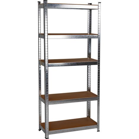 Étagère galvanisée 5 rayonnages bois modulable atelier