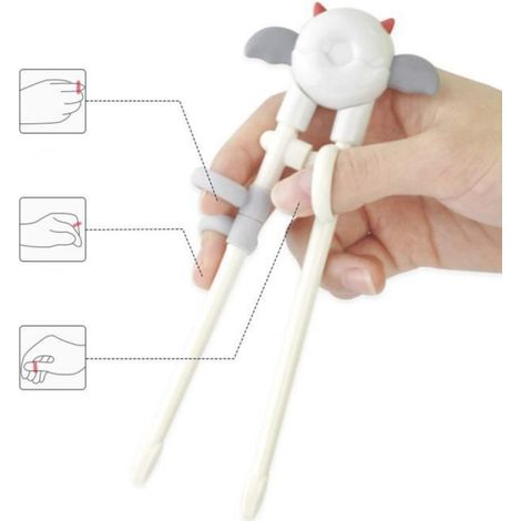 Baguettes Pour Bébé - Apprentissage Repas Enfants - PP Alimentaire - Antidérapantes - 17 cm - 1 Paire (1/4)