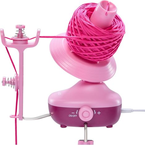 Enrouleur de fil électrique, enrouleur automatique de gâteau avec double ressort de tension, vitesse en continu, compact et portable de 200 ml pour crochet, cadeau idéal pour les amateurs de (1/5)