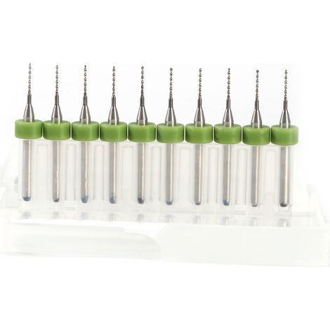 10Pcs Micro Foret Spiral pour Carte de circuit Imprimé PCB de Précision 0.7mm Accessoires de perceuse(0.7mm) (1/4)