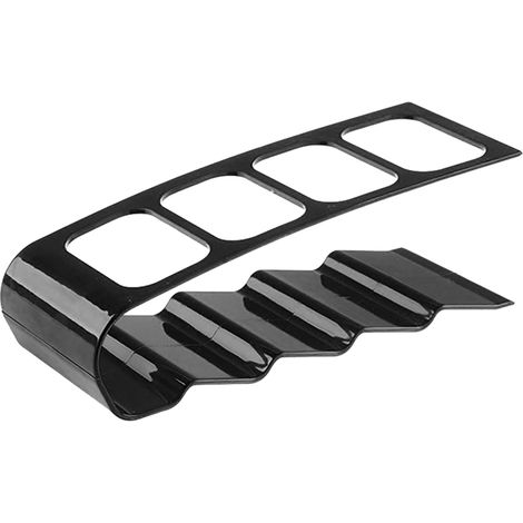 Remote Control Holder with 4 Compartments Plastic Easily Accessible TV Remote Caddy for Media Accessories Black