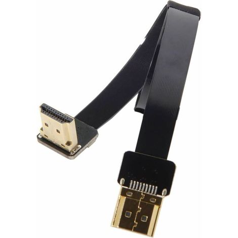 Cavo HDMI maschio piatto FPV CYFPV a HDMI maschio angolato 90D per fotografia aerea multirotore FPV HDTV (50 cm)