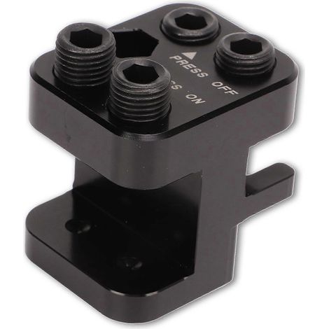 Outil de presse pour maillon de chaîne principal de moto/quad, en aluminium usiné anodisé noir, pour chaînes 520, 525 et 530. (1/4)