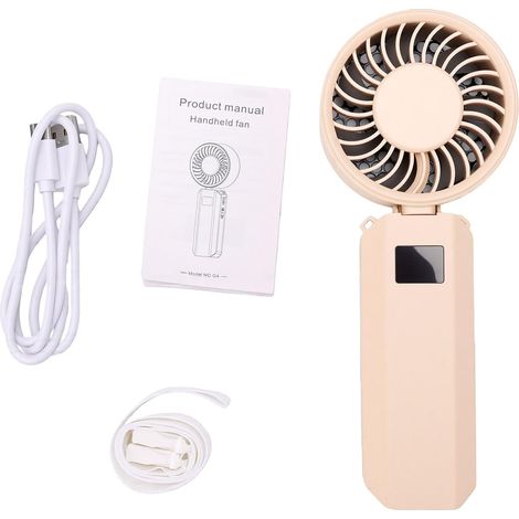 Portable Fan with LED Display, 3-Pack Foldable Design (1/5)