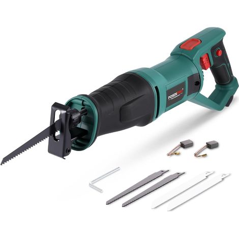 Scie Sabre 750W, Course de 22mm, Poignée Rotative à 180°, Vitesse Variable 0-2800 SPM, Changement de Lame Sans Outil, Scie Sabre Filaire Idéale pour Coupe Bois, Métal (1/5)