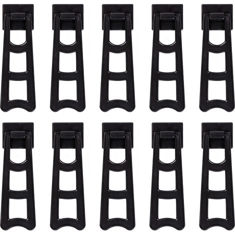 Lot de 10 supports pour cadres photo en plastique noir - auto-adhésifs et sans perçage - supports chevalet - hauteur 7 à 14 cm (5 à 83 pouces) - pour loisirs créatifs, encadrement d'œuvres d'art, tabl (1/4)