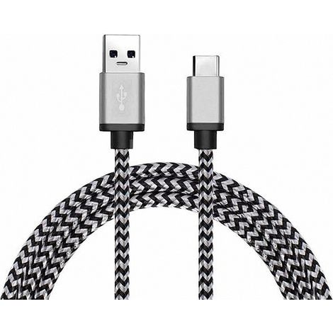 Câble de données tressé Android - Argent 1 m (1/5)