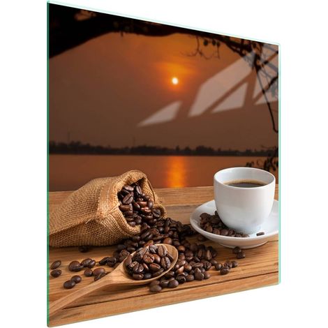 Protezione in vetro per piano cottura 50x52 Caffè (1/5)