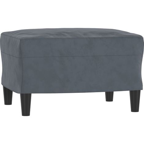 Repose-pied Gris foncé 60x50x41 cm Velours