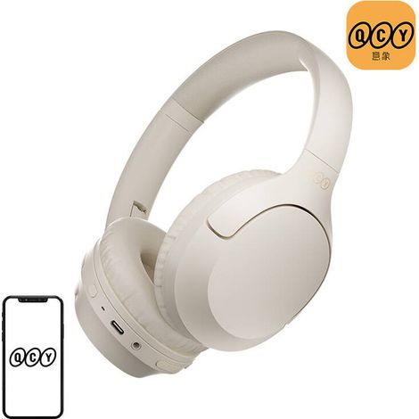Cuffie wireless circumaurali Bluetooth H2 Pro ENC - Bianche (1/5)