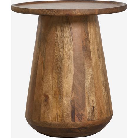 Mesita de noche Ø50 cm en madera de mango Naiara SKLUM        (1/5)