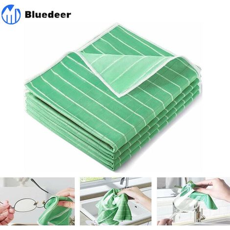 4 Chiffon Bambou Microfibre pour Vitres Miroirs Carreaux Carrosserie Microfibre Bambou Vitre Ménage Salle de Bain (1/4)