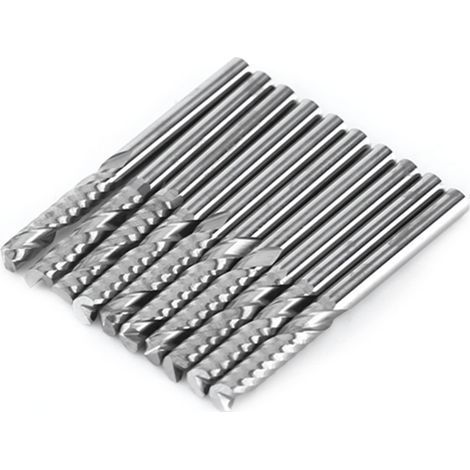 10 Stück einzigartige Nutfräser für CNC-Fräsen, Durchmesser 3,175 mm, Schneidkantenlänge 22 mm (1/5)