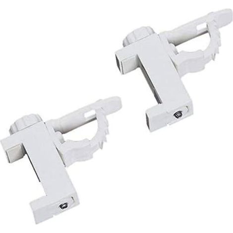 2Pcs Barre Transversale RéGlable Support De Support De Pince Porte-Rideaux Tringle à Rideaux Support De Stockage De Serviette Support Crochet pour Organisateur (1/5)