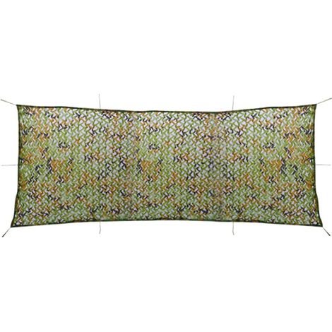 vidaXL Filet de camouflage avec sac de rangement 1,5x5 m Vert