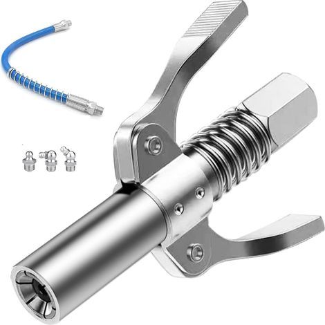 Grease gun fitting, type G grease pump nozzle, locking fitting, with 30 cm hose (1/5)