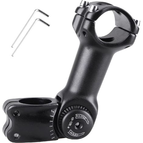 31.8 25.4 Potence, 60 degrés 90mm 110mm 130mm Potence de guidon réglable, Guidon de vélo pour vélo BMX VTT Vélo de route, (1/5)